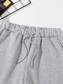 SHEIN Mirajuku 休闲宽松图案印花口袋设计运动裤，适合青少年男孩，适合日常休闲、通勤和运动穿着