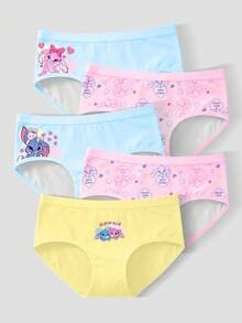Bộ 5 quần lót cotton mềm mại, thoải mái họa tiết thỏ dễ thương cho bé gái, nhiều màu sắc - Nhiều màu - Xem 3