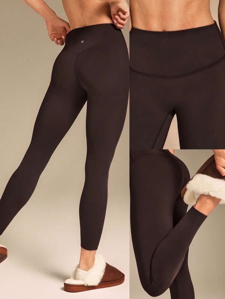 26" FeatherFit™ - Calça Legging Quente de Inverno Macia e Elástica com Controle de Barriga 3D, Ideal para Outono/Inverno, Uso Casual, Ioga e Atividades ao Ar Livre