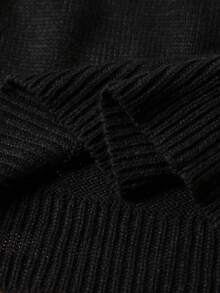 SHEIN 男士套头毛衣，简约圆领，三色拼接休闲风，厚度适中，下摆和袖口整齐，时尚百搭，适合日常穿着、上学、户外活动或居家穿着，秋冬季款。