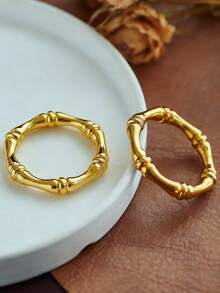6 piezas/12 piezas Anillos para servilletas nuevos de plata y oro con diversos estilos y series, adecuados para banquetes de hotel, ajuste de mesa y lazos para servilletas. - Multicolor - Ver 5