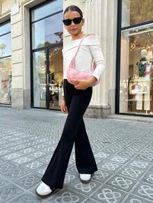 Firerie Kids Firerie Kids Tween Girls White Knit Casual Top, Versatile For School, Daily Wear And Outings, Autumn - White - View 3