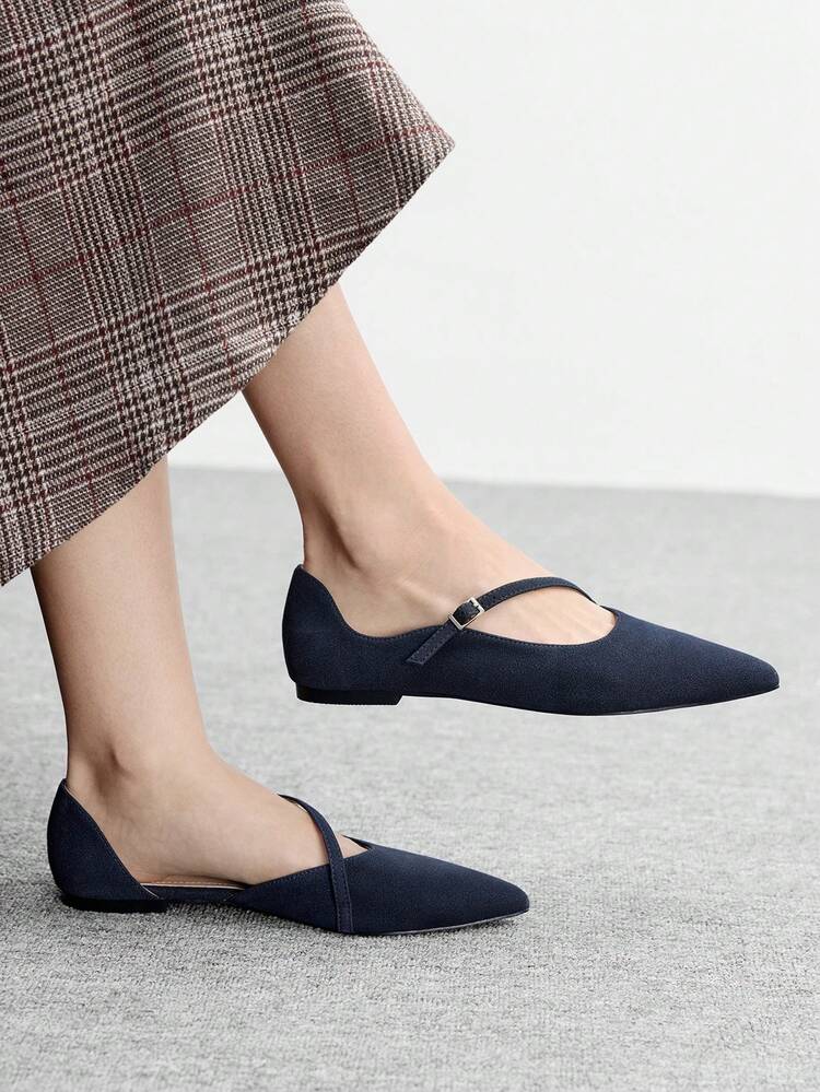 CUCCOO BIZCHIC Women's Pointed Toe Buckle Design Casual Fashion Flats For Christmas