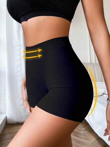 NudeFit 女士无缝腰部收紧提臀三角裤塑身裤，1 件 - 黑色 - 查看 3