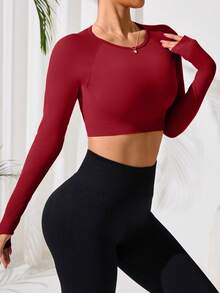 Slayform Áo thun thể thao Yoga liền mạch / Hở lưng gợi cảm / Thể thao & Thường ngày đa năng - Nhiều màu - Xem 5