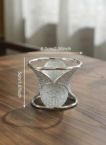 Cirelle 1 Pc Pure Tin Tea Strainer, Gilded Plum Blossom Anti-Oxidation Tea Infuser, Kung Fu Tea Set Accessories & Tea Infuser Stand - Silver - View 14