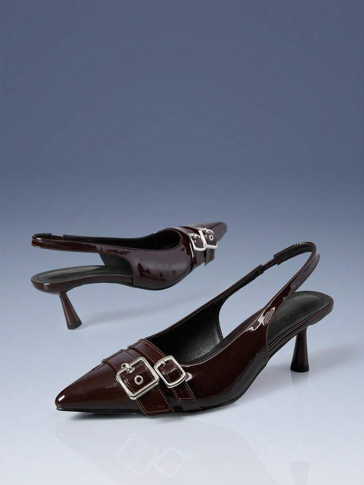 CUCCOO GRLICON Minimalist Solid Color Closed Toe Stiletto Heel Women Pumps For Christmas
