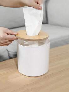 1个/2个装竹制纸巾盒，创意抽屉式餐巾纸分配器，简约多功能，适用于浴室、梳妆台和办公室 - 彩色 - 查看 7