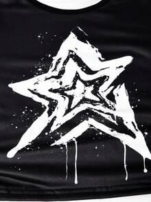 SHEIN ChillGRL 2 Stücke Grafik-Muster Langarm-Shirts für Tween Mädchen