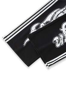 Manfinity EMRG Men's Letter Flame Print Elastic Waist Loose Casual Sweatpants