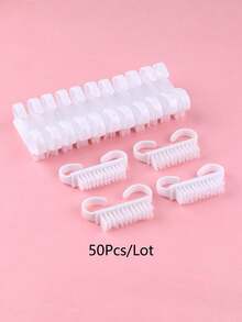 10/50支装小号黑色美甲刷 指甲除尘刷 多功能细节刷 适用于美甲、修脚、化妆、工艺绘画 专业沙龙家用DIY美容工具套装 - 彩色 - 查看 5