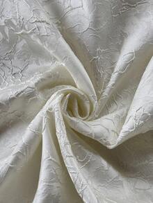 Rafferiza 女士优雅提花纹理露肩鱼尾长裙 - 杏色 - 查看 9