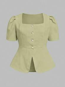 Auvina 大码女式优雅休闲/工作简约衬衫