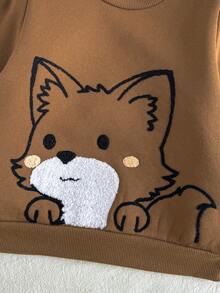 Loomiva Bộ 2 áo nỉ dài tay cổ tròn dệt kim họa tiết động vật hoạt hình cho bé trai - Nhiều màu - Xem 4