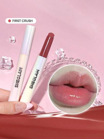 SHEGLAM ملمع الشفاه Pout-Perfect Shine-ملمع الشفاه المرطب والممتلئ-ملمع الشفاه الصلب غير اللاصق-مصل مغذي لتكبير الشفاه-أحمر شفاه بزيت جوز الهند-مستحضرات تجميل الشفاه-مرطب الشفاه Vibe روج,ملمع شفاه شفاف علامة تجارية جمال مكياج مستحضرات تجميل للنساء الفتيات مثالي لفصل الخريف الشتاء مثالي ل- Y2K أزياء أنيقة هدية حفلة جاهز أفضل لون