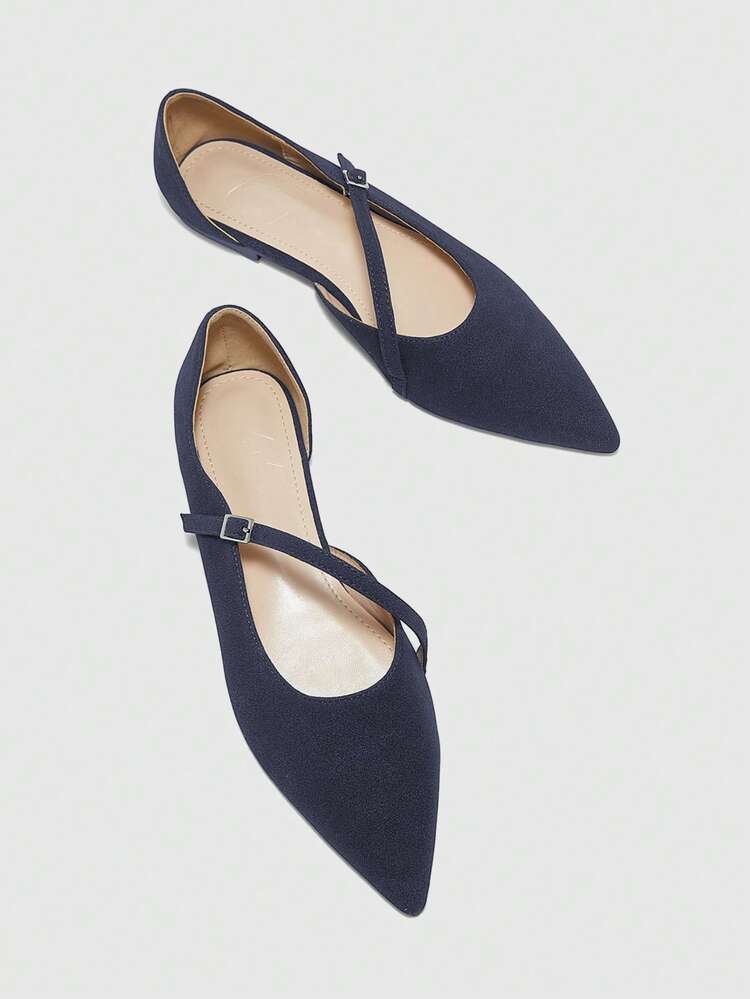 CUCCOO BIZCHIC Women's Pointed Toe Buckle Design Casual Fashion Flats For Christmas