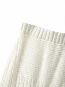 Nubod Women's Elegant Casual Loose Knitted A-Line Skirt, Suitable For Outings, Wedding Guests, Autumn/Winter