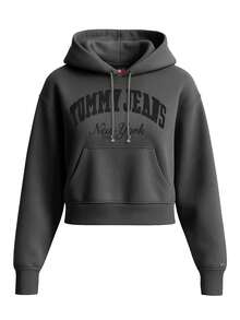 Tommy Hilfiger Women's Cropped Hoodie Grey - Black - View 4