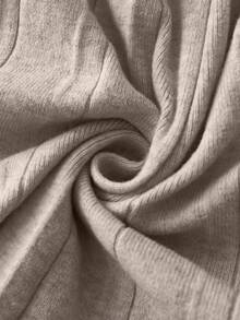 Franclia 新款秋季优雅百搭修身腰部褶裥连衣裙 - 駝色 - 查看 6