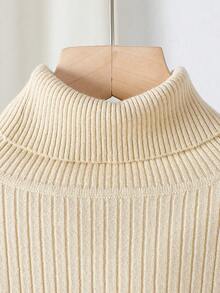 Nouveaux pulls pour filles pré-adolescentes pour l'automne et l'hiver. Couleur unie douce, pull col roulé 3 couleurs, sous-vêtement. Convient aux petites filles et aux filles pré-adolescentes. Pulls tricotés élégants et minimalistes à manches longues, faciles à assortir avec des vêtements extérieurs. Parfait pour le port quotidien, les sorties, les voyages, les vacances, les tenues d'intérieur et les déplacements - mode polyvalente. - Multicolore - Voir 4