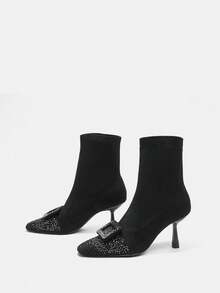 Fashionable Mid-calf Boots For Women - Black - View 1