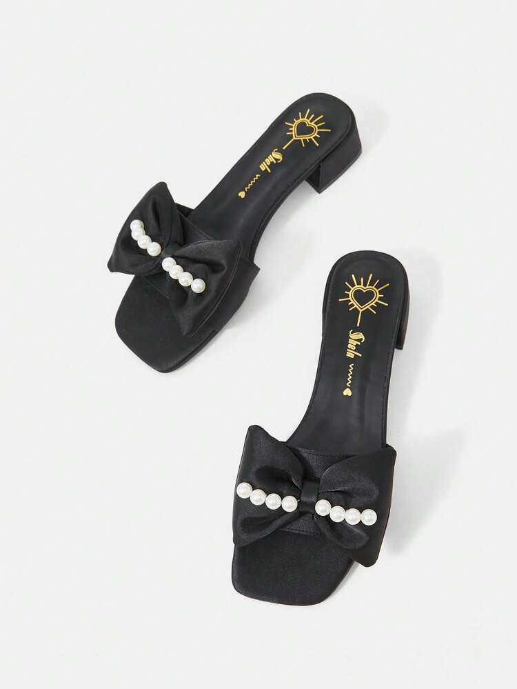 Women's Fashionable Black High-heeled Sandals