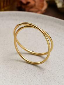 6pcs/12pcs Silver New Napkin Rings With Various Styles And Series, Suitable For Hotel Banquets, Table Setting, And Napkin Loops. - Gold - View 4