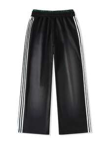 Manfinity EMRG Men's Letter Flame Print Elastic Waist Loose Casual Sweatpants