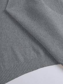 Franclia 2pcs/Set Women Casual Loose Fashion Elegant Commuting High-Quality Knitted Sweater Set, Autumn/Winter - Grey - View 4