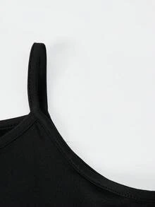 SHEIN ChillGRL Streecool Kids Casual Tween Girl Loose Street Style Denim Print Pants, Cropped Camisole Top, Long Sleeve Hooded Mesh Blouse 3-Piece Outfit, Fashion