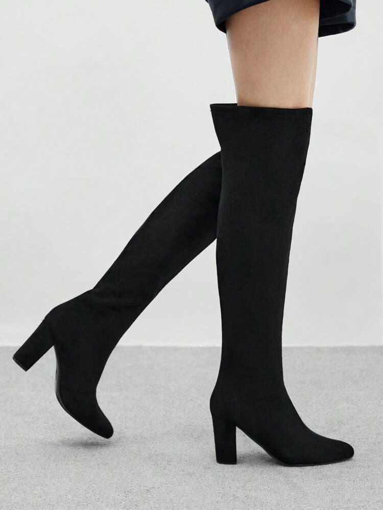 CUCCOO BIZCHIC 2025 Autumn/Winter Fashion New Slim Thigh High Boots For Women, Elastic High Heel Long Boots