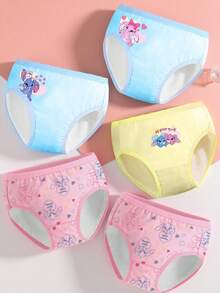 Bộ 5 quần lót cotton mềm mại, thoải mái họa tiết thỏ dễ thương cho bé gái, nhiều màu sắc - Nhiều màu - Xem 1
