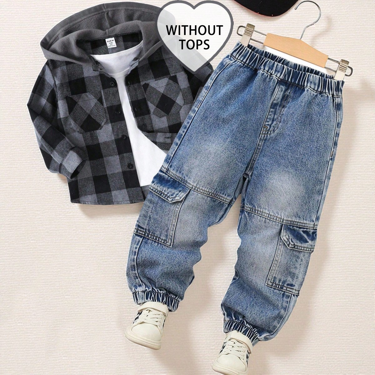 Nuevos pantalones vaqueros de niño para otoño/invierno 2025, pantalones cargo holgados y con bolsillos grandes, de corte relajado, cómodos, casuale