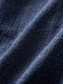 Coolqubz 青少年男童休闲百搭破洞修身牛仔裤，男女通用 - 深色水洗藍 - 查看 5