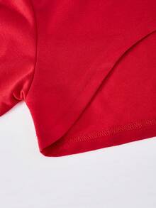 SHEIN ChillGRL Streecool 儿童休闲青少年女孩宽松街头风格牛仔印花裤、短款吊带背心、长袖连帽网眼衬衫三件套服装，时尚