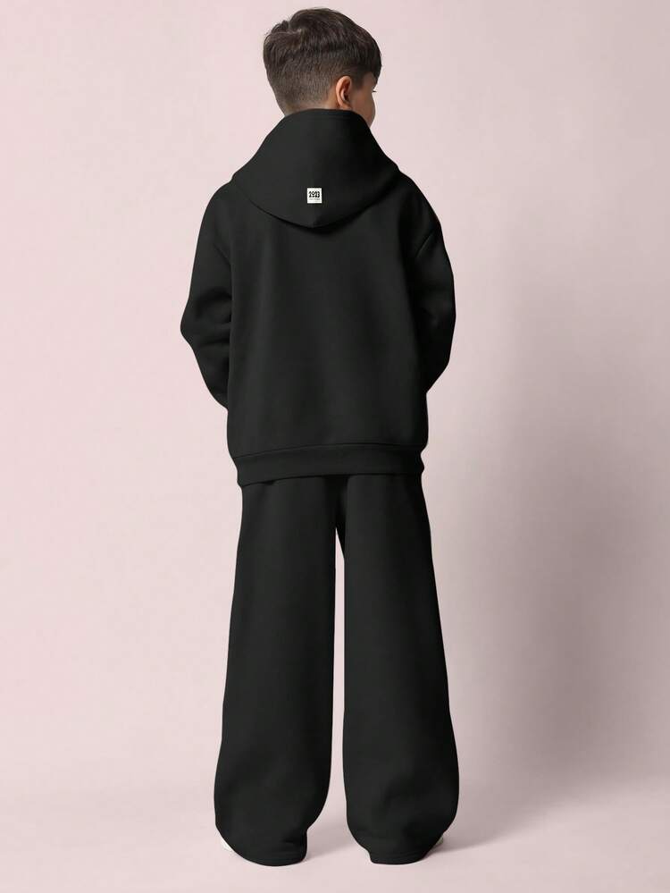 Hoodie And Sweatpant Set With Print