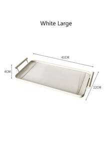 Bandeja acrílica con asas, de forma rectangular, adecuada para fiestas, cocina, mesa de café, cocina, plato de cena, comedor y bar, cubiertos. - Multicolor - Ver 12