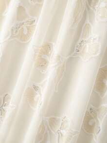 GlowEve CURVE Plus Size Elegant Sequin Embroidered Lining Skirt, Suitable For Party, Daily Wear, Commuting - Apricot - View 5