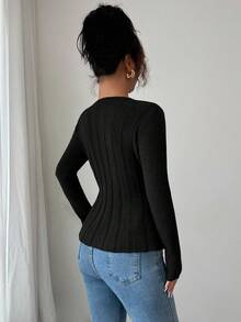 Elenzga pull élégant à manches longues vert olive avec torsade, pour l'automne/l'hiver