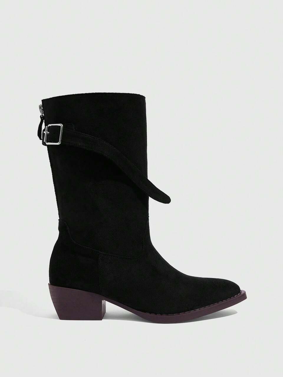CUCCOO SZL Women's Casual Chunky Heel Mid-Calf Boots For Christmas