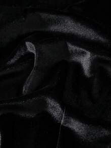 SHEIN Explorewe Tween Girl Casual Commuter School Style Color Block Gigot Sleeve Waist Cinched Dress, Autumn - Black - View 5