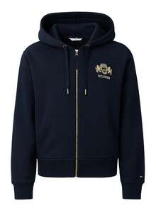 Tommy Hilfiger Varsity Women's Cropped Hoodie Dark Blue - Dark Night Navy - 查看 5