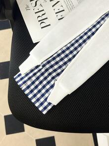 Resyla Pull rayé patchwork pour femmes, automne/hiver - Blanc - Voir 4