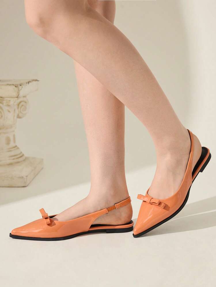 CUCCOO CHICEST Women's Elegant Commuter Bow Decor Pointed Toe Flats