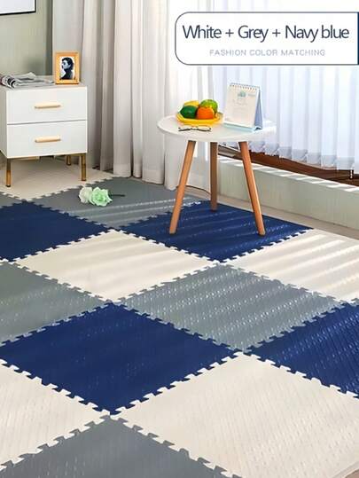 12-Pieces Foam Floor Mats, Interlocking Puzzle Tiles, Versatile For Indoor/Outdoor Use, Non-Slip, Waterproof, Easy To Clean, Suitable For Bedroom, Yoga, Gym, Sports, Fitness, Home Exercise