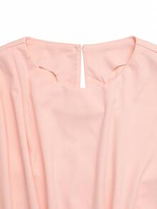 SHEIN LUNE 2 件套优雅纯色背心和花卉印花裙套装，夏季 - 粉色 - 查看 3