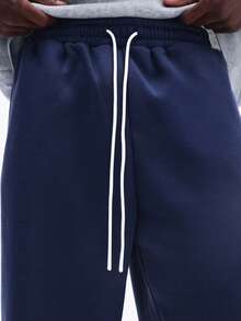 SUMWON 宽松连帽衫和直筒运动裤套装，带中央口袋和抽绳帽，休闲家居服套装 - 彩色 - 查看 7