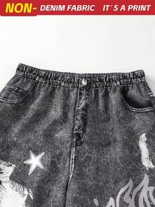 SHEIN Tween Girl Woven Letter Graphic Casual Straight Leg Pants, School, Campus, College Fall Winter