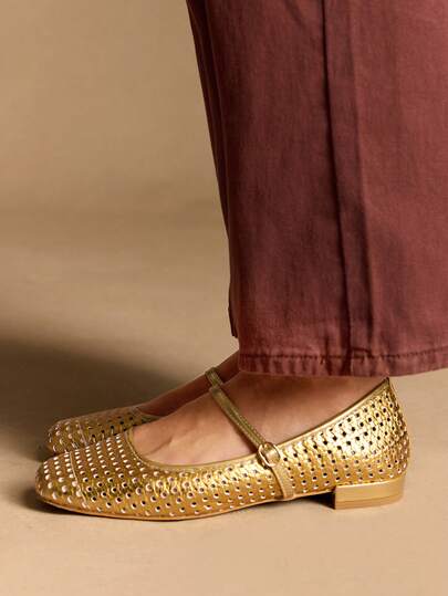 Rosivie Women's Casual Buckle Design Slip-On Loafers