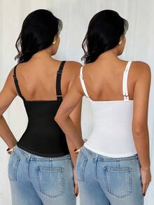 Islaluna 2pcs Women's Casual Camisole With Padded Bra Top & Shorts Set - Multicolor - View 2
